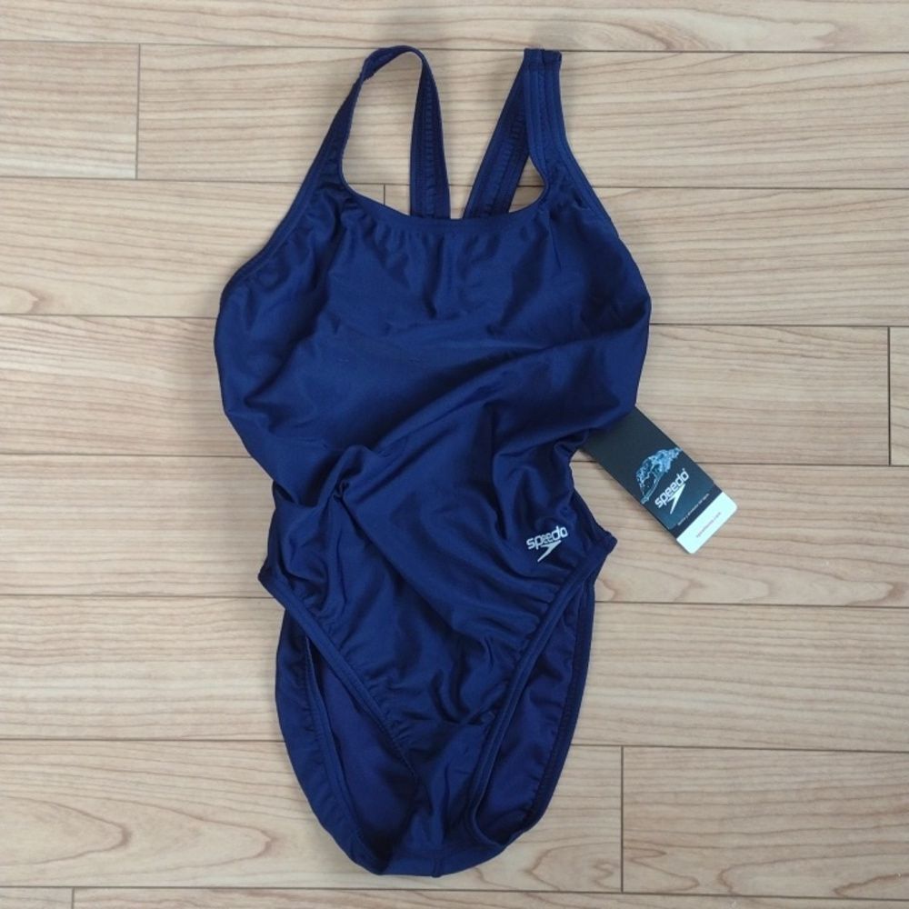 Speedo Pro LT Super Pro Solid One Piece Swimsuit Team Blue Size 6/32 - Picture 3 of 9